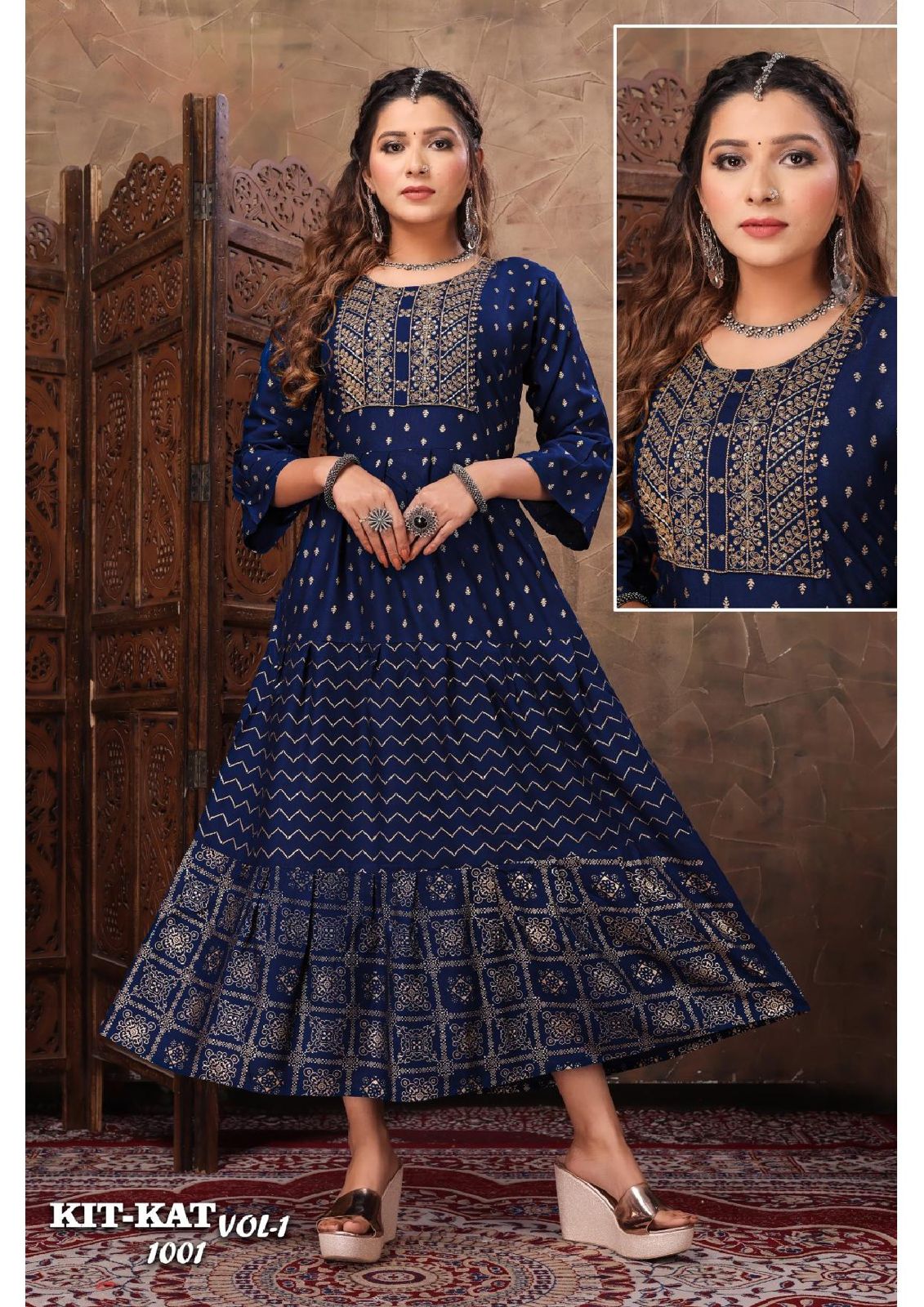 Bq Kit Kat Vol 1001-1010 Anarkali Kurti Catalog